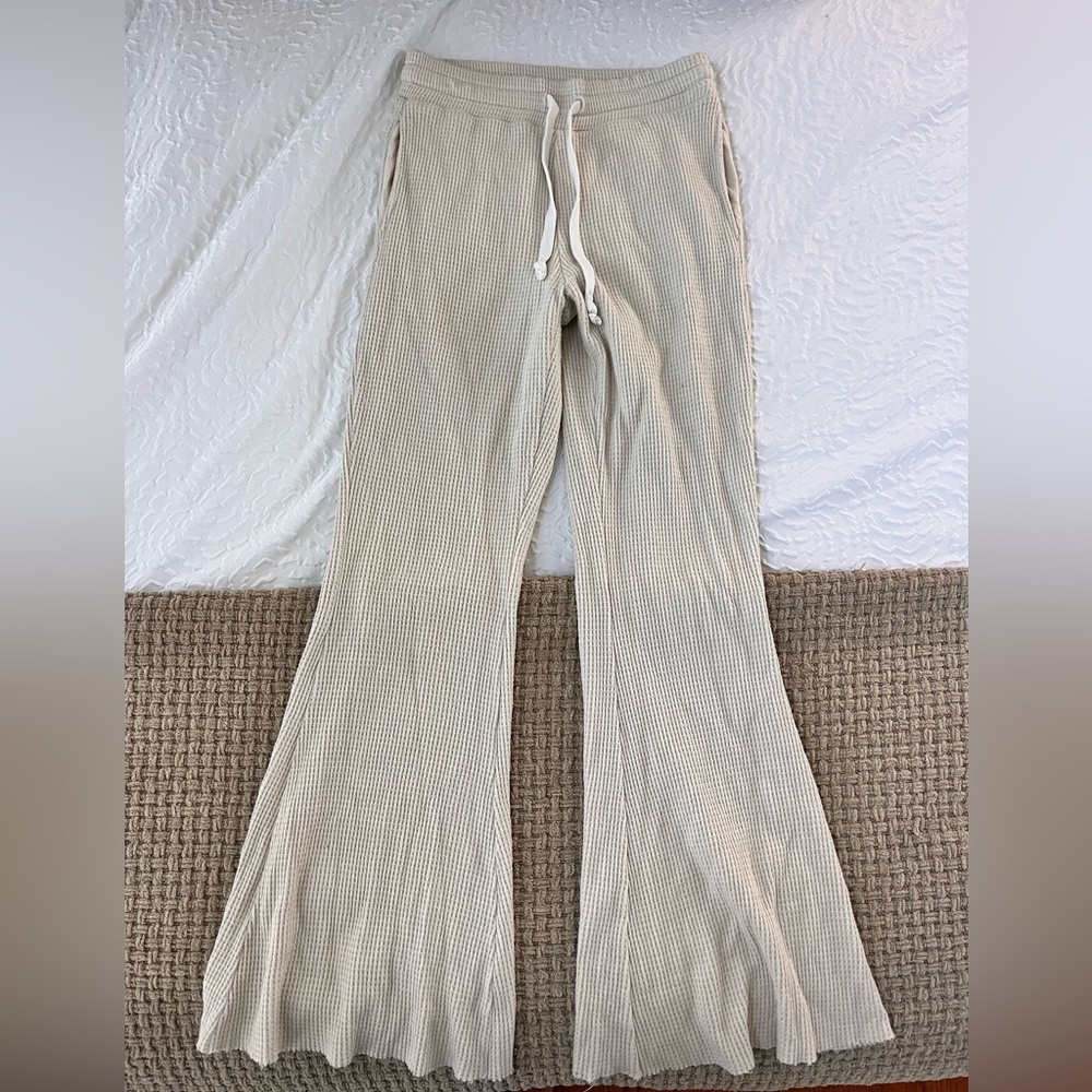 American Eagle flare waffle pants